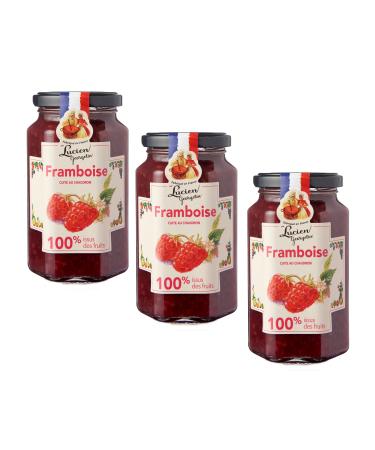 ANTICO CAFFE' NOVECENTO Lucien Georgelin | Raspberry Jam 100% Fruit Sugars | Red Raspberry Jam | Raspberry Jam 100% Fruit - 3 x 300 g | Tarts Fillings Kitchen
