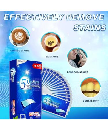 14 Peroxide-Free Whitening Strips | 5D Teeth Whitening Strips for Gentle Stain Removal & Enamel Protection - Buy Online on GoSupps.com