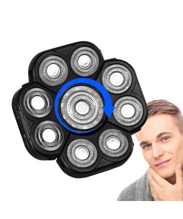 Universal Replacement Cheese Heads for Men - 9-Head Electrorasier Attachments for Body Hair Removal - Buy Online on GoSupps.com