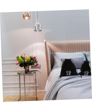 DRESSOOS 10 Pcs Storage Bag Travel Hairdryer Organizer Travel Blow Dryer Drawstring Bag Flocking Cloth Black - Buy Online on GoSupps.com