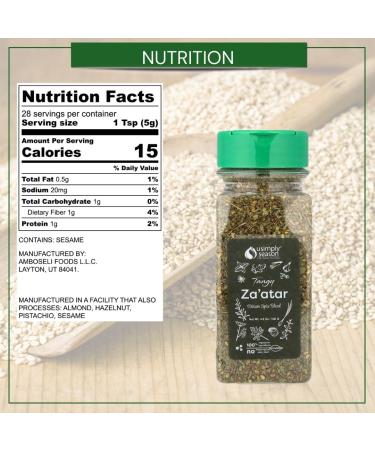 USimplySeason Zaatar Spice (assaisonnement la langue 136 1 g) Tangy 135 g (Lot de 1) - Buy Online on GoSupps.com