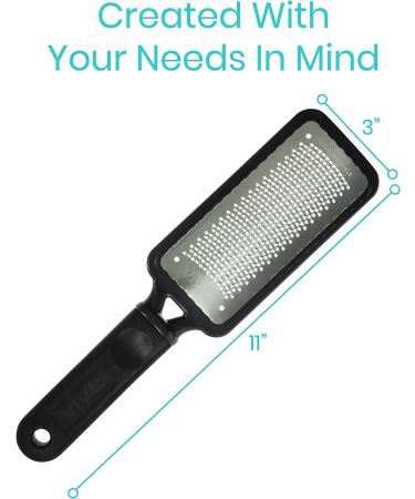 Vive Foot File Callus Remover - Stainless Steel Exfoliator for Smooth & Soft Feet - Buy Online on GoSupps.com