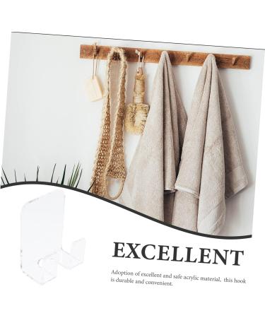 Generic 8pcs Bathroom Hook Towel Hooks Organizer Hangers for Kitchen Acrylic Door Shower Wall-Mounted Towel Hanger 6X4.5X2.8CM Transparent - Buy Online on GoSupps.com