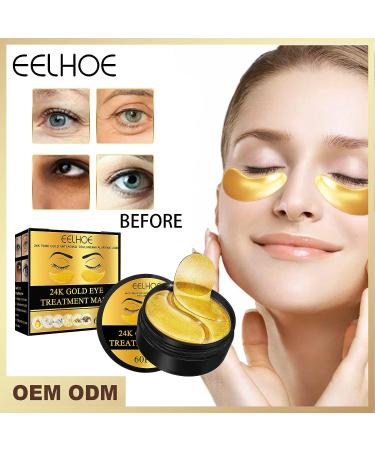 Jremreo 30 Pairs Gold Under Eye Patches with Amino Acid & Collagen - Dark Circle and Puffiness Treatment for Face Care | Beauty & Personal Care Essential - Buy Online on GoSupps.com
