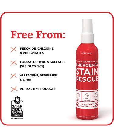 Emergency Stain Remover Spray 4oz 2 Pack - Instant Cleaner for Clothes, Carpet, Sofa Upholstery & More - Works on Food, Grass, Ink, Blood & Lipstick Stains - 2 Pack - 4oz Bottles - Buy Online on GoSupps.com
