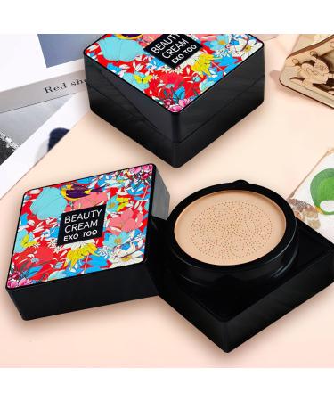 Roinaid CC Cream Cushion Foundation Mushroom Air Cushion CC Cream Beauty Cream Exo Too Cushion Foundation Korean Brightening Long-Lasting Liquid Primer - Buy Online on GoSupps.com