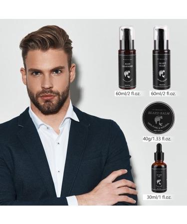 10-in-1 Beard Grooming Kit with Beard Oil, Balm, Conditioner, Shampoo, Roller, Comb, Brush, Scissor, and Storage Bag - Best Gifts for Men - Buy Online on GoSupps.com