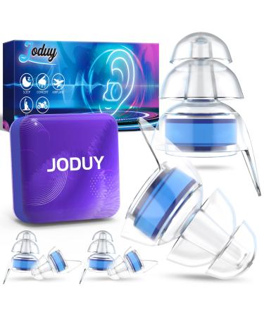 High Fidelity Ear Plugs for Concerts - 3 Pairs Music Earplugs for Hearing Protection Noise Reduction  23dB Noise Cancelling Reusable Silicone Earplug for Musicians Festival Airplane Travel Motorcycle Blue