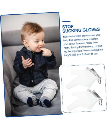 Totority 1 Pair Anti-Eating Gloves Baby Mitts Stop Thumb Gloves Stop Sucking Finger Gloves Infant Stop Thumb Gloves Baby White Anti-Eating Hands Orthotics Nylon Baby Stop Thumb Gloves White 13x7.5cm - Buy Online on GoSupps.com