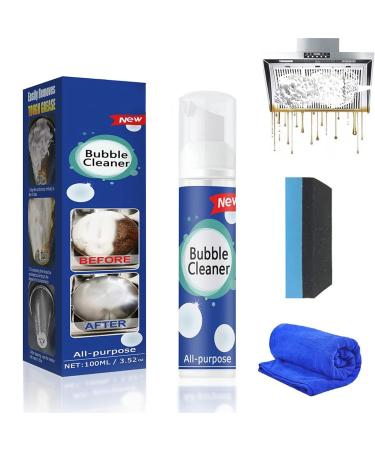 Bubble Cleaner Foam North Moon Bubble Cleaner Foam Foaming Heavy Oil Stain Cleaner Kitchen Bubble Cleaner Spray All Purpose Rinse Free Cleaning Spray (100ML 1Pcs) 1.00 g (Pack of 1) 1Pcs