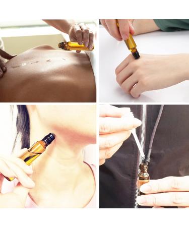 Essential Oil Roller Bottles 12Pcs 10ml Empty Rollerball Bottle Roll on Bottles with Stainless Steel Roller Balls Amber Glass Roller Bottles for Essential Oils Perfumes Cosmetics Aromatherapy Massage 10ml 12pcs Brown - Buy Online on GoSupps.com