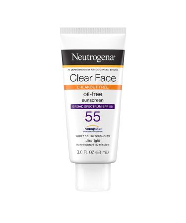 Neutrogena Clear Face Oil-Free Sunscreen Lotion SPF55 89 ml 89 ml (1 pack)