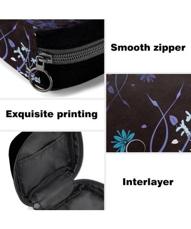 GIAPB Period Bag - Sanitary Napkin Storage & Makeup Pouch, Cartoon Art Flower Pattern (Color2434) - Buy Online on GoSupps.com
