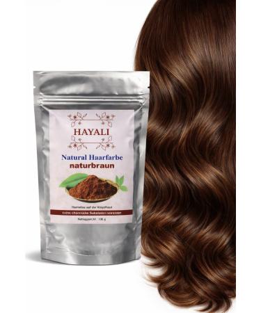 HAYALI Coloration capillaire en poudre marron naturel 100 % naturel anti- ge et soin du cuir chevelu