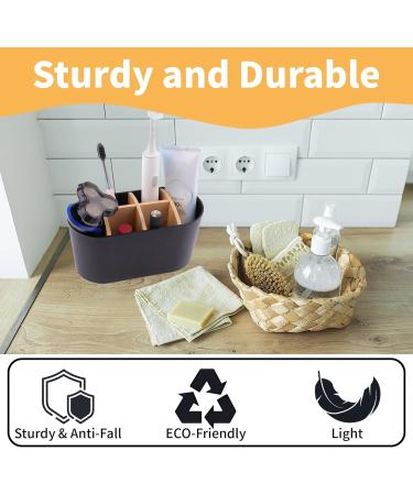 Yawl Six-Time Toothbrush Holder & Organizer with Divider - Includes 4 Toothbrushes | International Shipping Available - Buy Online on GoSupps.com