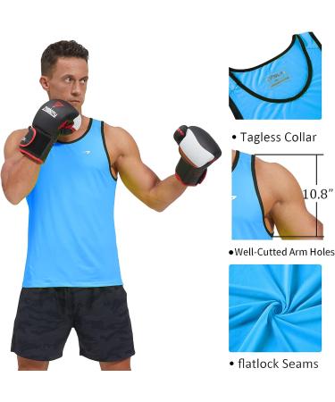 KPSUN Men's Quick Dry Sports Tank Top - Sky Blue, Large | Gym, Beach, Running Workout Shirt - Buy Online on GoSupps.com