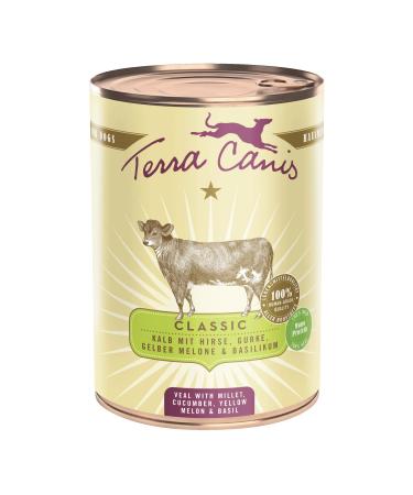 Terra Canis Veal with Millet, Cucumber, Yellow Melon & Basil – Classic Wet Dog Food I Food Grade Dog Food 100% Food Grade All Materials