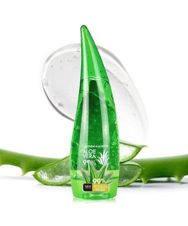 99% Organic Aloe Vera Gel Aloe Vera Soothing Gel Natural Moisturizing Lotion for Soothing Skin Care Long Lasting Moisturizing body Lotion After Sun Skin Care Cream for Face and Skin (260ml)