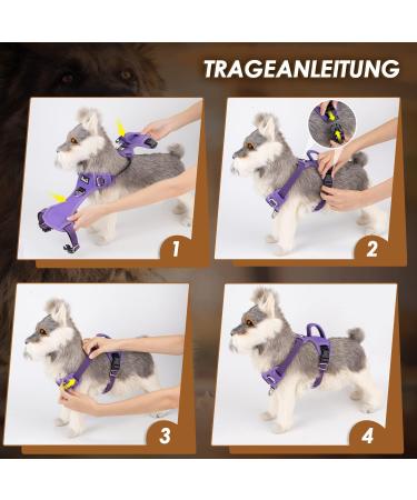 Eyin Dog Harness for Large Dogs - Adjustable Breathable & Reflective Padded with Handle - Perfect for Daily Training (Purple L) - Buy Online on GoSupps.com