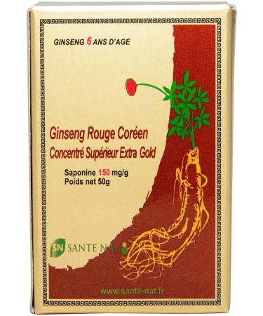 Korean RED GINSENG 50G EXTRA GOLD - Concentrated Extract 6 Years of Age - Saponin Greater than 150mg Ginsenosides Rg1+Rb1+Rg3 15mg/g mini by Nat Health - Buy Online on GoSupps.com