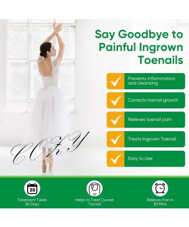 Professional Ingrown Toenail Treatment Kit | 50 PCS Corrector Patches, 4 PCS Toe Protectors - Buy Online on GoSupps.com