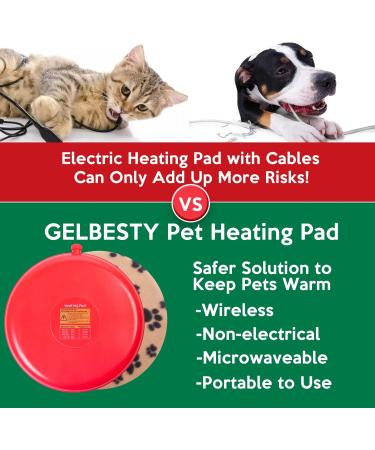 Reusable Pet Heating Pad - Microwave Safe Cat, Rabbit, Hamster, Guinea Pig Bed Warmer - Waterproof Gel Heat Disk for Newborn Kitten, Puppy Snuggle - Buy Online on GoSupps.com