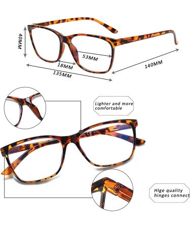 SIGVAN Ladies Blue Light Blocking Reading Glasses - Tortoiseshell Fashion Print | 2.0x Magnification - Buy Online on GoSupps.com