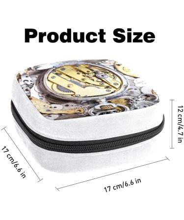 GIAPB Sanitary Napkin Storage Bag | Period Tampon Makeup Pad Pouch | Vintage Work Pile Clock Color5210 - Buy Online on GoSupps.com