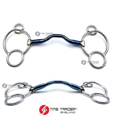 OTTE Universal Blue Sweet Iron Port Mouthpiece Ported Horse Bit Snaffle (5") - Buy Online on GoSupps.com