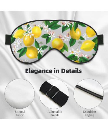 Lemon Pattern Oil Painting Eye Mask - Soft Sleep Blindfold with Elastic Strap for Travel & Night Comfort - Buy Online on GoSupps.com