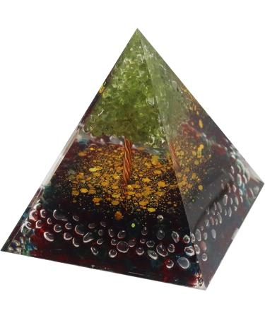 Nature Pulito Orgone Pyramid Peridot Tree of Life & Black Obsidian Healing Crystals Orgonite Pyramids for Meditation Spirituality Metaphysics NP01001-01031 (2. Large 2.36 * 2.36 * 2.36inch) - Buy Online on GoSupps.com