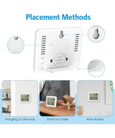 Brifit Digital Thermometer Hygrometer High Accuracy Portable Indoor Climate Monitor with Clock | Ideal for Greenhouse Office & Home - Buy Online on GoSupps.com