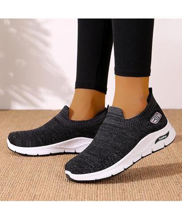 Rytejfes Women's White Waterproof Wedge Heel Sneakers - Stylish Laced Walking Shoes & Slip-On Flats in Blue & Black - Size 40 EU - Buy Online on GoSupps.com