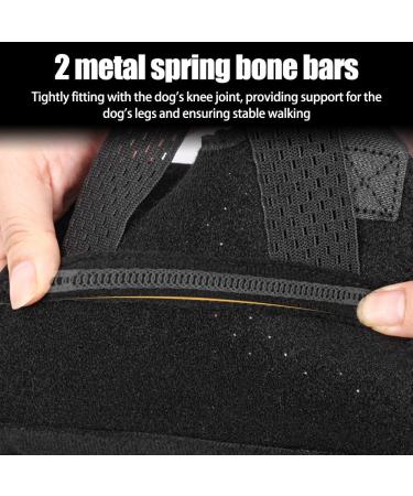 DONGKER Dog Leg Brace Adjustable Rear Leg Joint Compression Wrap with Metal Spring Bars for Dogs Sprain Pain Relief - Buy Online on GoSupps.com