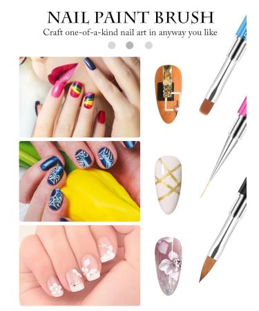 Ebanku 5-Part Nail Gel Brush Set | UV Gel & Acrylic Fingernails | Perfect for Nail Art Painting & Design | Nail Accessories for Manicure & Pedicure - Buy Online on GoSupps.com