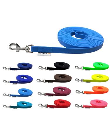 Drag line for dogs Biothane dog leash medium / large dogs width 16mm / 3m / 5m / 10m / 15m (12m without hand loop light blue) 12m without hand loop light blue
