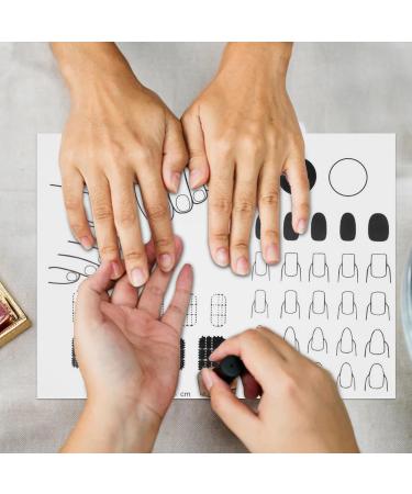 Nail Mat Silicone Nail Practice Mat for Manicure Nail Manicure Tools Stamping Mat Nail Sticker Guide for Nail Sticker Printing White - Buy Online on GoSupps.com