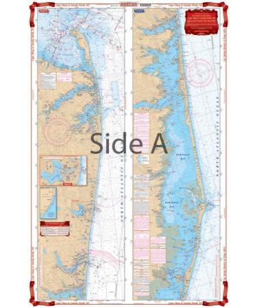 Waterproof Charts, Standard Navigation, 56 Cape May to Sandy Hook NJ, Easy-to-Read, Large Print, Waterproof Paper, Tear Resistant, Printed on Two Sides, 2 Charts in 1, NOAA Charts
