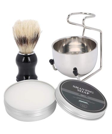 4PCs razor tool kit - razor brush set men shaving soap beard rack stainless steel shaving shell rack kit razor cleaning tool Thanksgiving gift for men teen boys