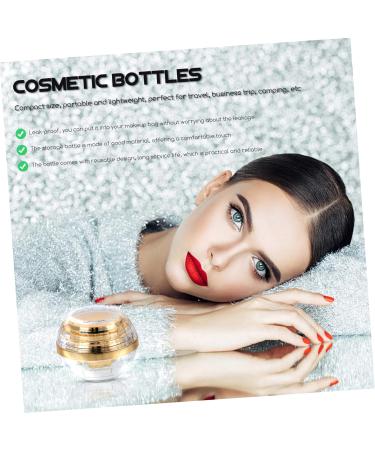 minkissy Cream Bottle Mini Cosmetic Container Body Cream Jars Cosmetic Water Bottle Lotion Jars with Lids Empty Sample Container Cosmetic Samples Container Glass Abs Liner Travel Skin Care 7.1X6X6CM Golden - Buy Online on GoSupps.com
