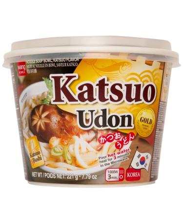 Wang Katsuo Udon Bowl, Rich and Sweet, Noodles Made for Slurping, 7.79 Ounce, Pack of 6