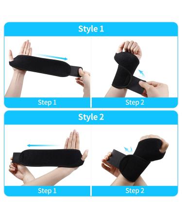 Wrist Supports 1 Pair - Adjustable Compression for Arthritis, Carpal Tunnel, Tendonitis - Gym & Weightlifting Wrist Braces - Breathable Relief for Joint Pain - Right & Left Hand Straps - Buy Online on GoSupps.com