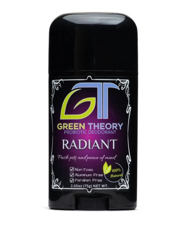 Green Theory Radiant Natural Probiotic Deodorant - Aluminum-Free Rose Scent Detoxifying - Women's - 2.65oz Solid