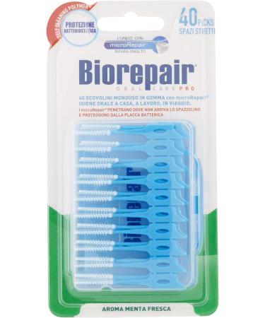 Biorepair Disposable Rubber Brushes - 40 MicroRepair Fine Brushes for Tight Spaces | Gentle on Teeth & Gums | 6 Packs - Buy Online on GoSupps.com