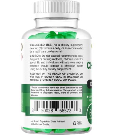 healblend Chlorophyll Gummies 100mg - Vegan Internal Deodorant for Body Detox & Skin Health - Natural Apple Flavor - Energy & Immune Support Supplement - 60 Gummies (2) - Buy Online on GoSupps.com