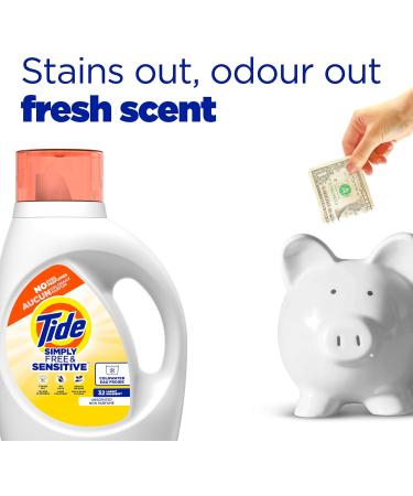 Tide Simply Liquid Laundry Detergent Free & Sensitive 117 oz - 89 Loads | International Shipping Available - Buy Online on GoSupps.com