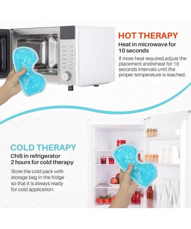 MIVORA Cooling Gel Mask for Puffy Eyes - Hot Cold Therapy for Migraine, Dark Circles, Sinus Pain - Reusable and Soothing - Light Blue - Buy Online on GoSupps.com