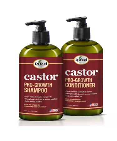 Buy Difeel 3-PC Castor Pro-Growth Hair Growth Set | Shampoo Conditioner & Root Stimulator | Fast International Shipping - Buy Online on GoSupps.com