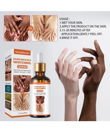 Whitening Serum Hand Knuckle Glow Serum - 2PCS, 1.7 Fl Oz - Restoring Treatment for Dark Knuckle Elbow - Moisturizing & Exfoliating Formula for Brighter, Firmer Skin - Buy Online on GoSupps.com