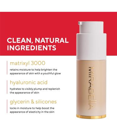 Mirabella Invincible HD Liquid Foundation - Anti-Aging Full Coverage Makeup for All Skin Types | Moisturizing & Lightweight (Fair F70) - Shop Internationally - Buy Online on GoSupps.com